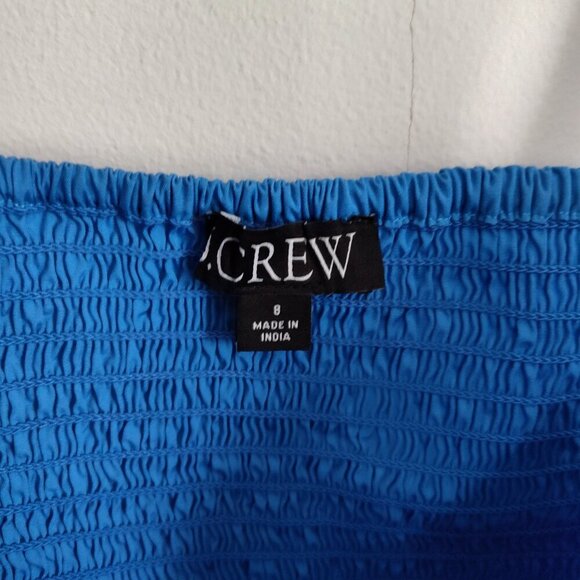 Ladies SZ 8 J Crew Blue Tie-Front Button-Up. Tank Top - Picture 3 of 3